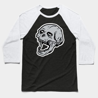 Skull head with blank, soulless eyes. Baseball T-Shirt